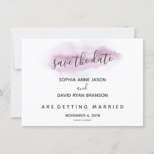 Save The Date Charme Calligraphie Aquarelle rose Enregistrer La