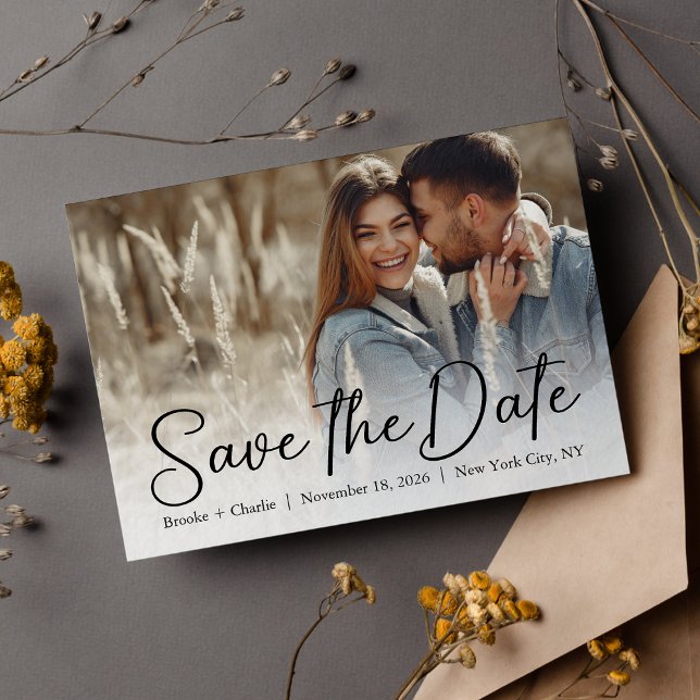 Save The Date Charme et photo moderne (Créateur téléchargé)