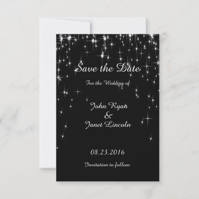 Save The Date Charming Star Struck Mariage | Couleur do-it-yours (Devant)