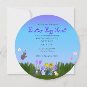 Save The Date Chasse aux oeufs de Pâques Cercle 5,25"
