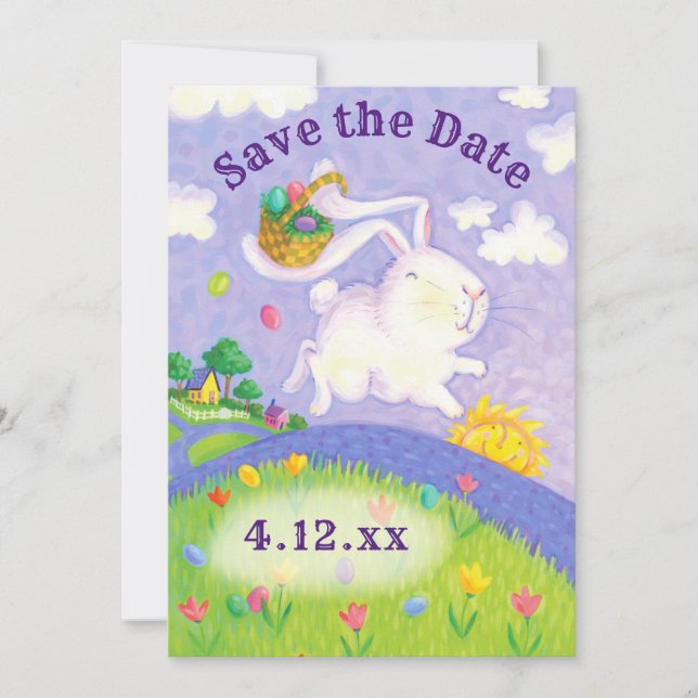 Save The Date Chasse aux oeufs de Pâques Sauvez la date Invitati (Devant)