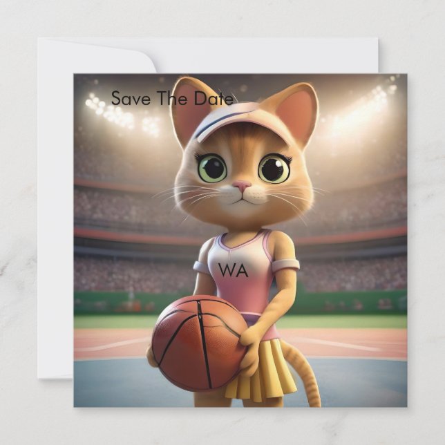 Save The Date Chat de Netball Féminin, (Devant)