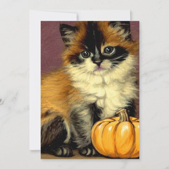 Save The Date Chat d'Halloween Ragdoll vintage (Devant)
