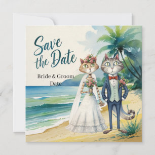 Save The Date Chat Mariage Plage Mariage Thème