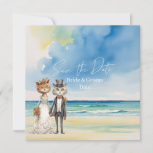 Save The Date Chat Mariage Plage Mariage Thème