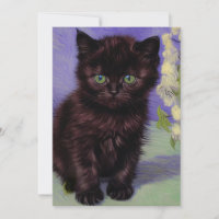 Chat Van Gogh avec fleurs blanches