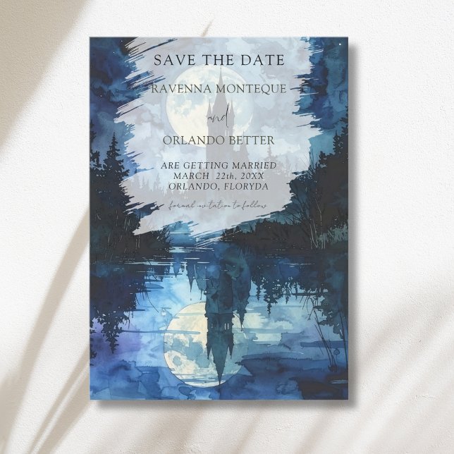 Save The Date Château de la forêt hantée Romance Mariage Moonlak (Créateur téléchargé)