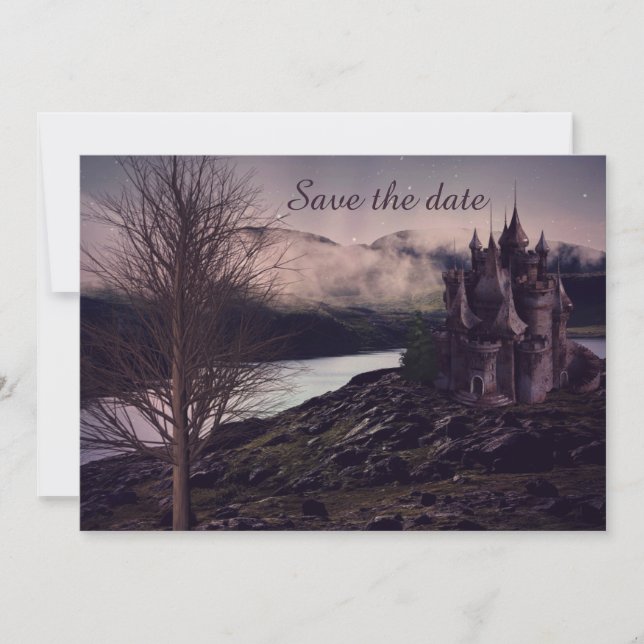 Save The Date Château gothique romantique sombre (Devant)