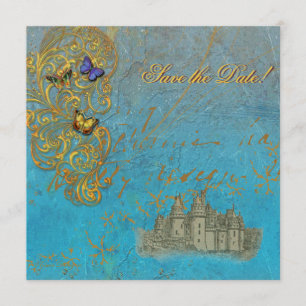 Save The Date Château médiéval Fairy Tale