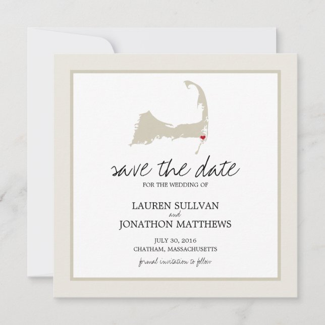 Save The Date Chatham Cape Cod Wedding Enregistrer la date (Devant)