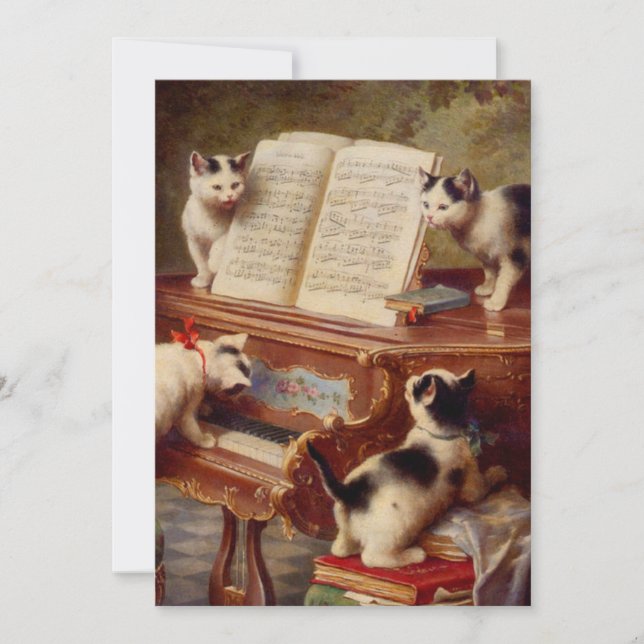 Save The Date Chatons et piano (Devant)