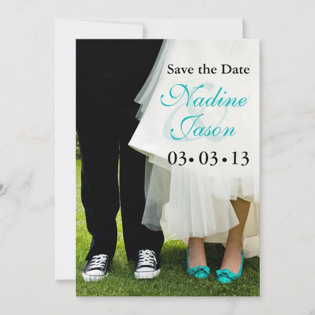 Save The Date Chaussures de mariés et talons hauts Enregistrez l (Devant)