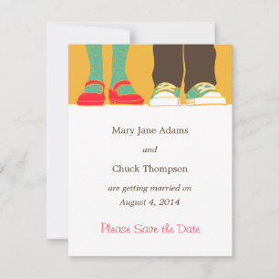 Save The Date Chaussures féminines et baskets illustrées Mariage