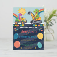 Cher dinosaure tracteur ballon garçon école HBD