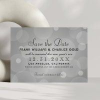 Chic Bulles de Champagne Grises Platine Mariage