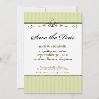 Save The Date Chic Deco Date à Sauvegarder (vert citron)