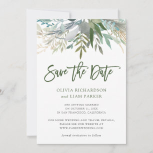 Save The Date Chic Foliage Mariage photo