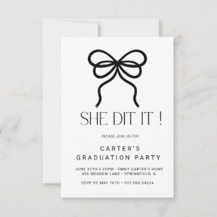 Save The Date chic gris simple, Elgante Minimaliste noir et blan