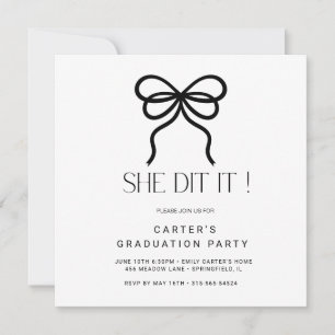Save The Date chic gris simple, Elgante Minimaliste noir et blan