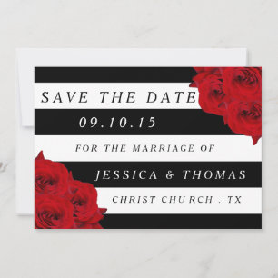 Save The Date Chic Moderne Luxe Mariage Collection - Roses rouge