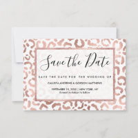 Chic Rose Gold Leopard Cheetah Poster de animal