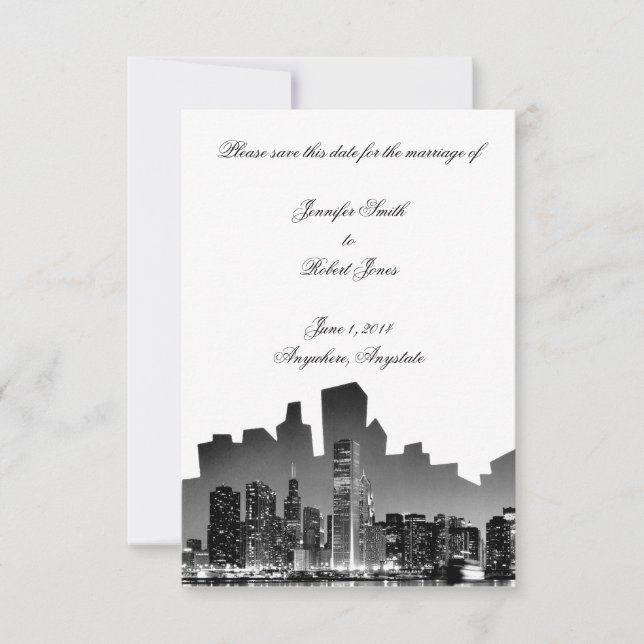 Save The Date Chicago Destination Wedding Enregistrer la date (Devant)