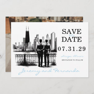 Save The Date Chicago Grooms