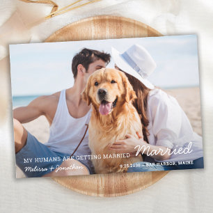 Save The Date Chien photo moderne Mariage animal de compagnie