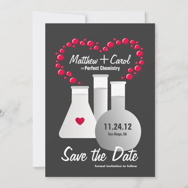 Save The Date Chimie Parfaite Enregistrer La Date (Devant)