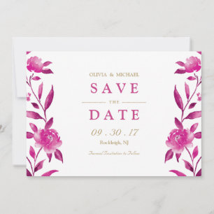 Save The Date Chinoiserie rose florale Mariage enregistrer la da