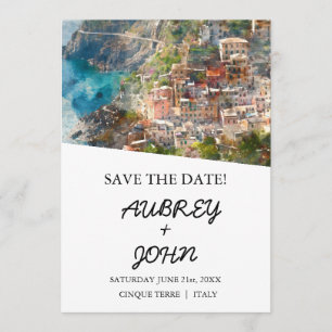 Save The Date Cinque Terre Italie Enregistrer la date Mariage