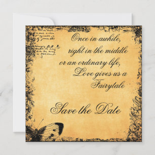 Save The Date Citation de l'amour de conte de fées vintage pour