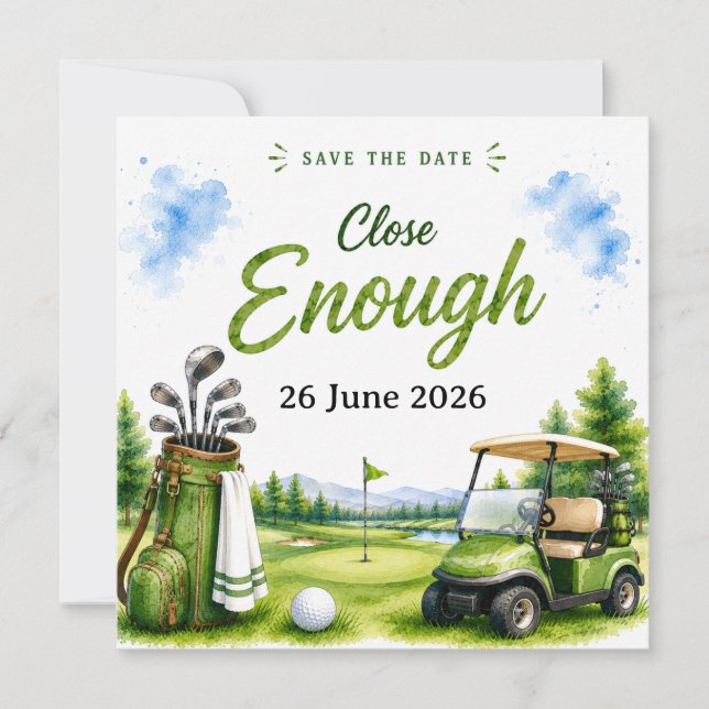 Save The Date Citations drôles de golf pour golfeur sur le parco (Devant)