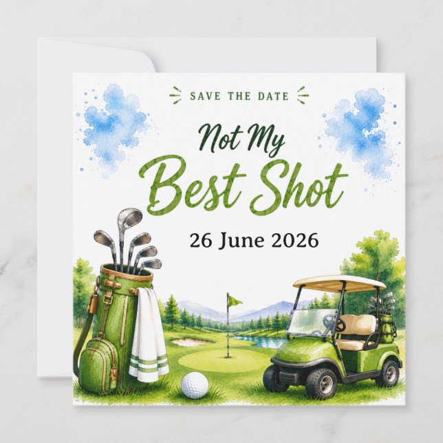 Save The Date Citations drôles de golf pour golfeur sur le parco (Devant)
