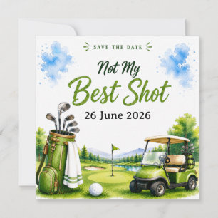 Save The Date Citations drôles de golf pour golfeur sur le parco