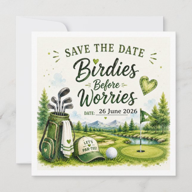 Save The Date Citations drôles de golf pour golfeur sur le parco (Devant)
