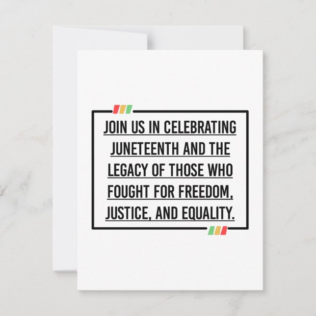 Save The Date Citations du 11° siècle, Liberté des Africains-Amé (Devant)