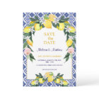 Citron bleu italien Carreaux Mariage méditerranéen