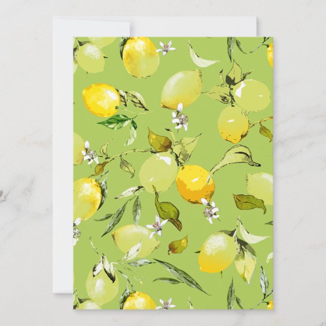 Save The Date citrons aquarelle 22 (Devant)