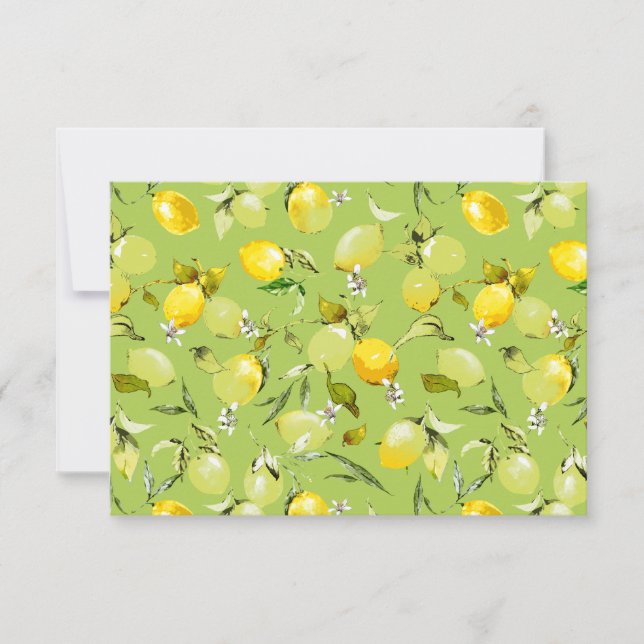 Save The Date citrons aquarelle 22 (Devant)