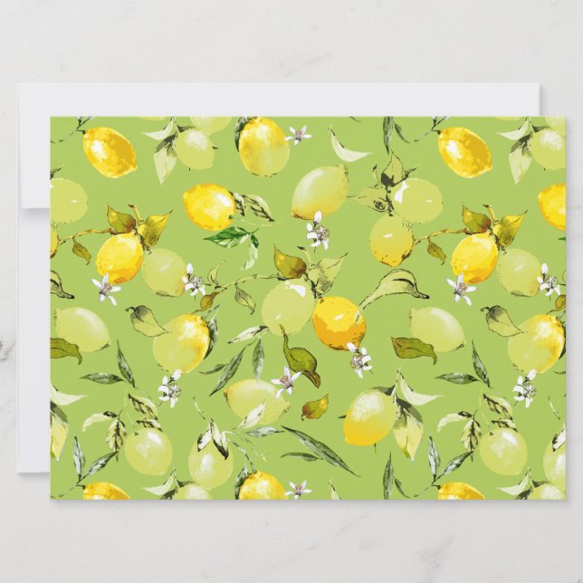 Save The Date citrons aquarelle 22 (Devant)