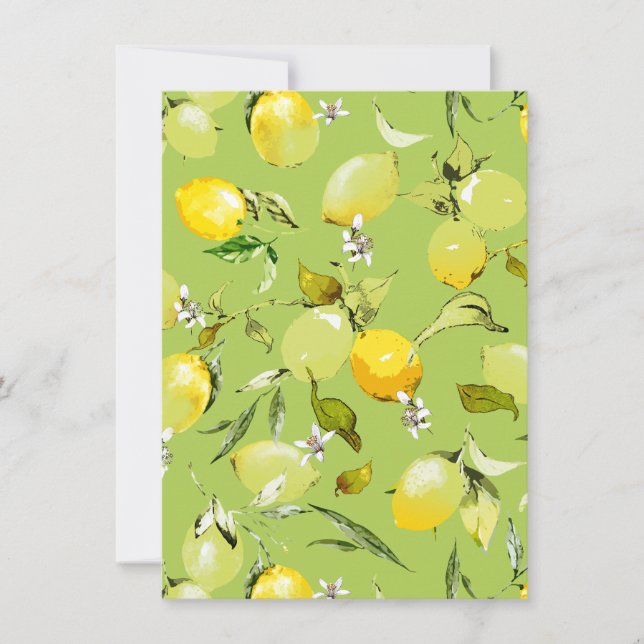 Save The Date citrons aquarelle 22 (Devant)