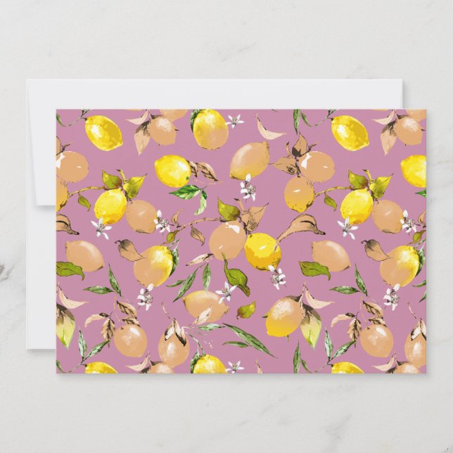 Save The Date citrons aquarelle 25 (Devant)