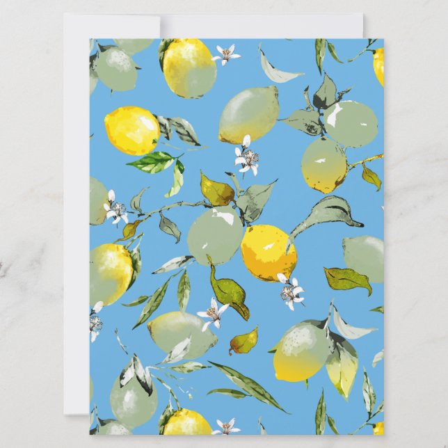 Save The Date citrons aquarelle 27 (Devant)