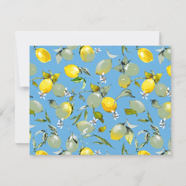 Save The Date citrons aquarelle 27 (Devant)