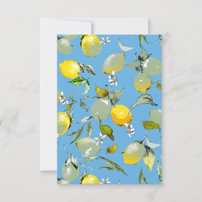 Save The Date citrons aquarelle 27 (Devant)