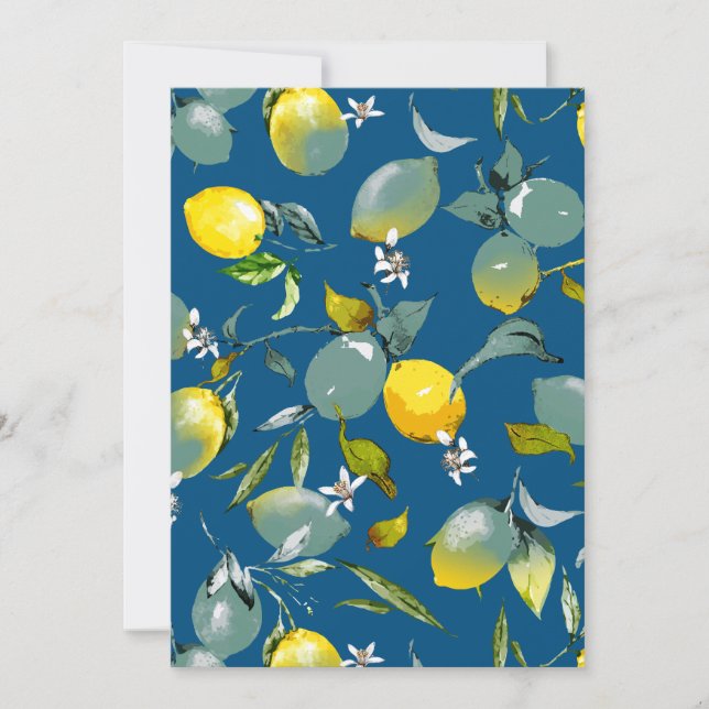 Save The Date citrons aquarelle 29 (Devant)