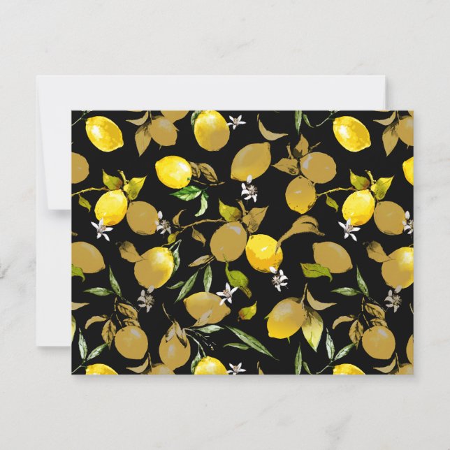 Save The Date Citrons aquarelle 30 (Devant)