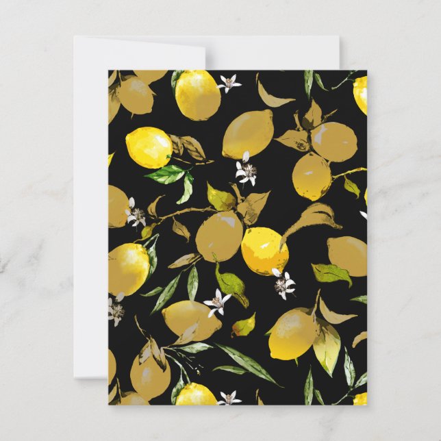 Save The Date citrons d'aquarelle 30 (Devant)