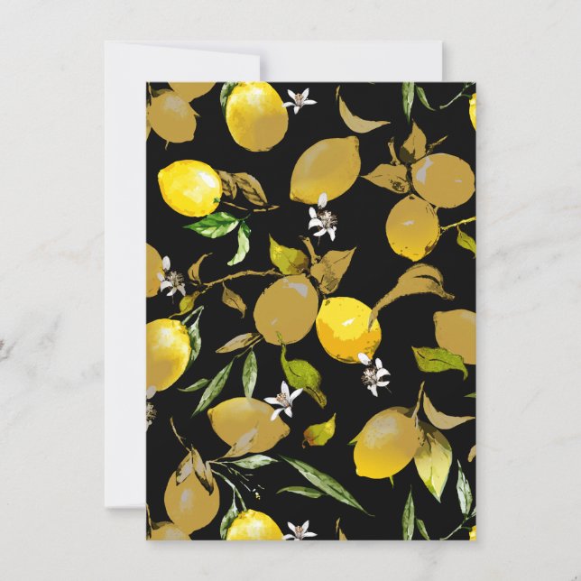 Save The Date citrons d'aquarelle 30 (Devant)